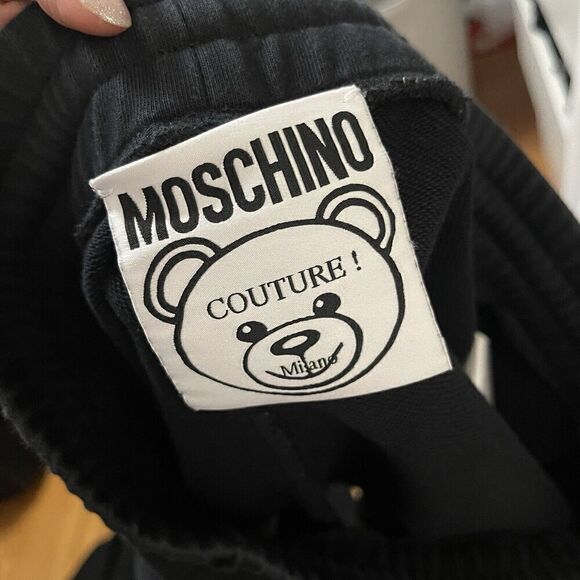 Moschino Couture boutique black terry beaded teddy bear shorts size US 4 small - Picture 3 of 7